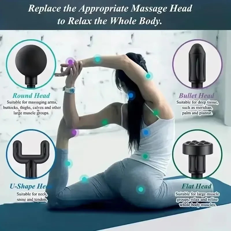 Machine Fasciale Relaxation Musculaire USB Mini Pistolet de Massage Pistolet à Vibration Equipement de Massage Fitness Pistolet à Fascia pour le Cou