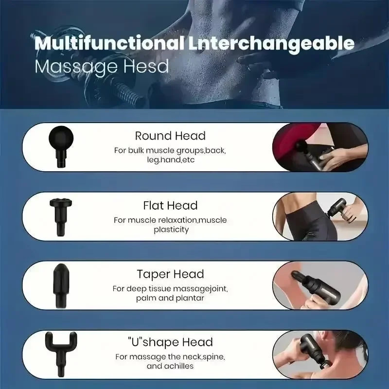 Machine Fasciale Relaxation Musculaire USB Mini Pistolet de Massage Pistolet à Vibration Equipement de Massage Fitness Pistolet à Fascia pour le Cou